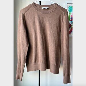 Everlane	Dark Brown The Boxy Sweater in Everyday Cotton - Size S